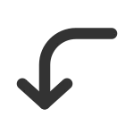 Corner Left Down SVG Icon